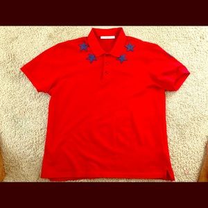 givenchy mens t shirt xxl red polo style
